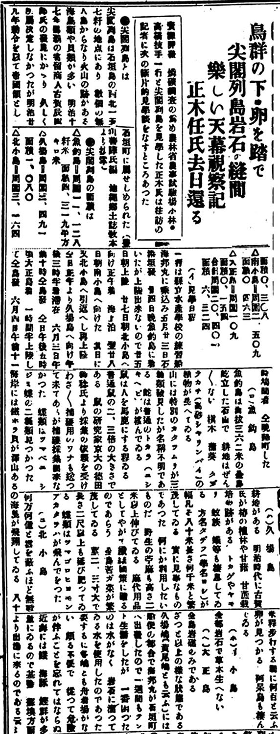 鳥群の下・卵を踏で尖閣列島岩石の縫間 鳥群の下・卵を踏で尖閣列島岩石の縫間